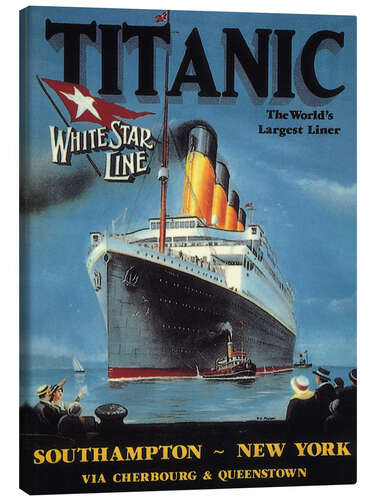 Canvas print White Star Line "Titanic", 1912