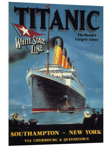 Tableau en PVC White Star Line "Titanic", 1912