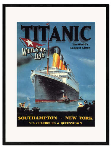 Framed art print White Star Line "Titanic", 1912