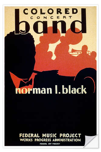 Sticker mural Poster for an All-Black Concert Band, 1936