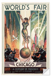 Självhäftande poster Chicago World's Fair, 1933