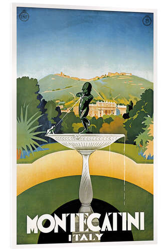 Akrylbillede Travel Poster, "Montecatini, Italy", 1925