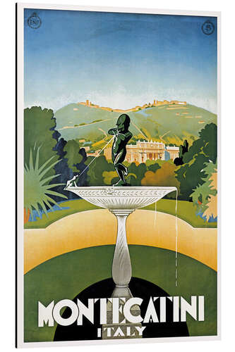 Aluminium print Travel Poster, "Montecatini, Italy", 1925