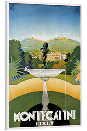 Aluminium print Travel Poster, "Montecatini, Italy", 1925