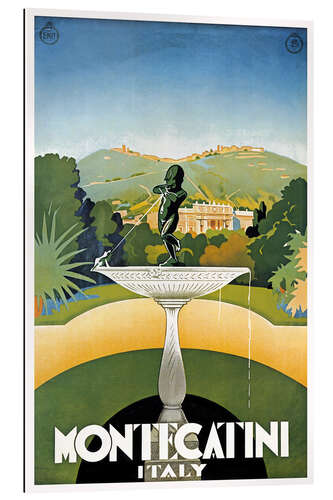 Tableau en plexi-alu Travel Poster, "Montecatini, Italy", 1925