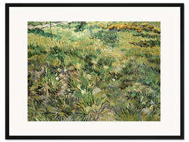 Gerahmter Kunstdruck Langes Gras mit Schmetterlingen, 1890