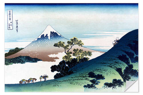 Selvklebende plakat A view of Inume Pass in the Kai Province, Japan (early 19th C.)