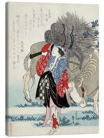 Tableau sur toile Portrait d'une villageoise d'Ohara, Japon (1829)