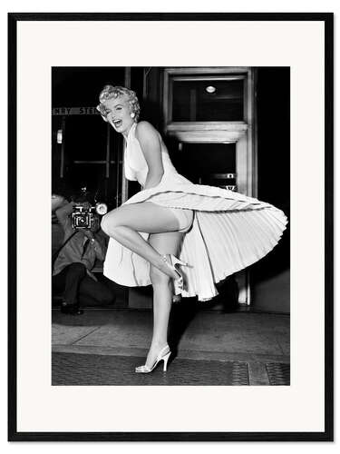 Impression artistique encadrée Marilyn Monroe in the Movie "The Girl' in 'The Seven Year Itch"