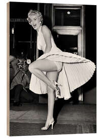 Tableau en bois Marilyn Monroe in the Movie "The Girl' in 'The Seven Year Itch"