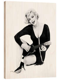 Tableau en bois Marilyn Monroe With Ukulele, 1959