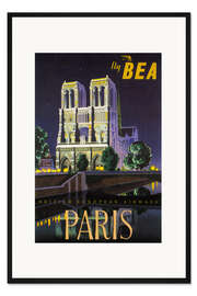 Gerahmter Kunstdruck Plakat von British European Airways, 1953