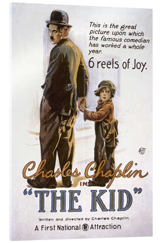 Acrylglasbild Charlie Chaplin, "The Kid" ("Der Vagabund und das Kind"), 1920