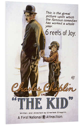 Foam board print Charlie Chaplin, "The Kid", 1920