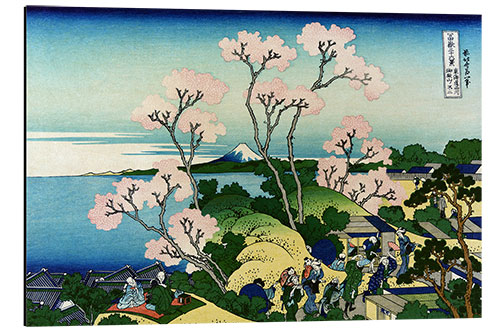 Aluminium print Picnic with a View of Mount Fuji, Tokaido Road (1835)