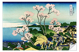 Selvklæbende plakat Picnic with a View of Mount Fuji, Tokaido Road (1835)