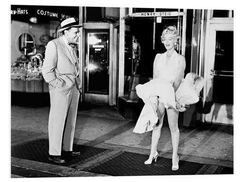 Quadro em PVC Marilyn Monroe and Tom Ewell, in a Scene From "The Seven Year Itch", 1955