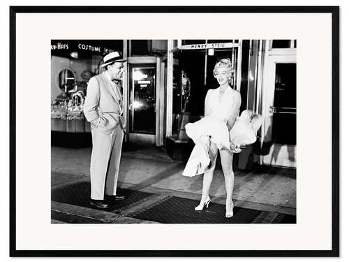 Inramat konsttryck Marilyn Monroe and Tom Ewell, in a Scene From "The Seven Year Itch", 1955