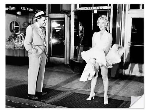 Sisustustarra Marilyn Monroe and Tom Ewell, in a Scene From "The Seven Year Itch", 1955