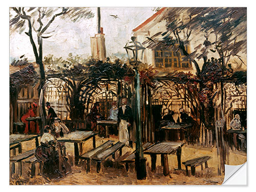 Naklejka na ścianę Local Garden "La Guinguette" in Montmartre, 1886