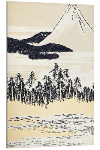 Aluminiumtavla Mount Fuji, Japan, 1816 (detail) I