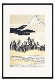 Gerahmter Kunstdruck Berg Fuji, Japan, 1816 (Detail) I