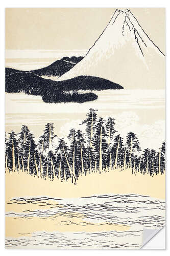 Wandsticker Berg Fuji, Japan, 1816 (Detail) I