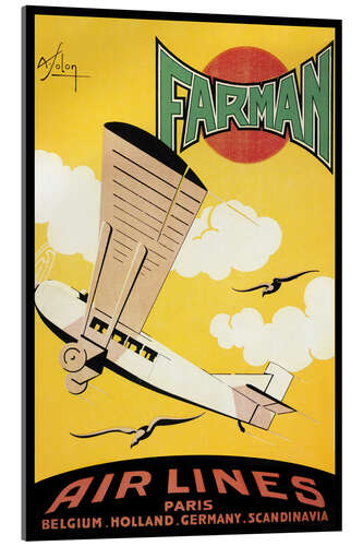 Cuadro de metacrilato Poster for the French Airline Company Farman, 1926