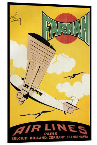 Galleriataulu Poster for the French Airline Company Farman, 1926