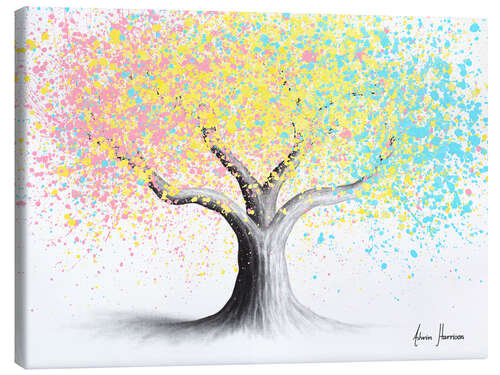 Canvas print Pastel Rainbow Tree