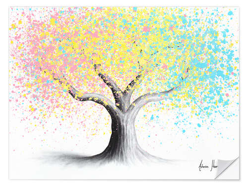 Wall sticker Pastel Rainbow Tree