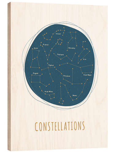 Tableau en bois Constellations II