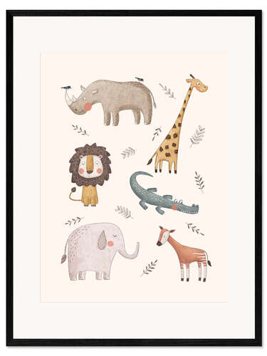 Framed art print On Safari