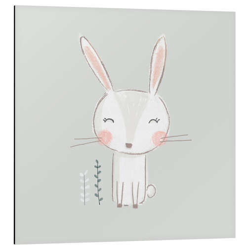 Aluminium print Cute Bunny