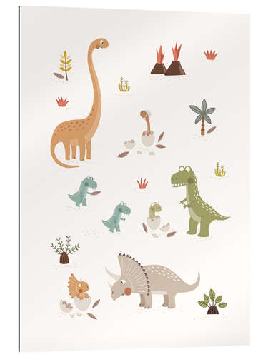 Gallery print Baby dinosaurs and their parents I