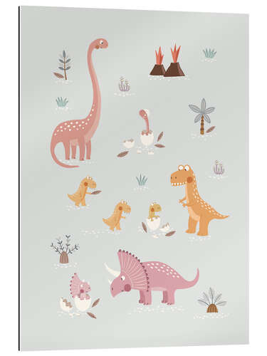 Gallery print Baby dinosaurs and their parents II