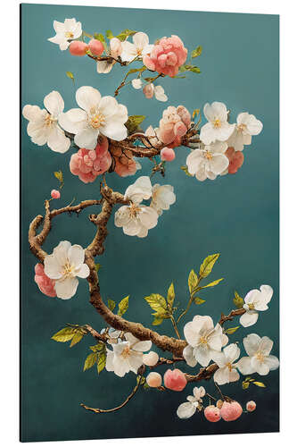 Tableau en aluminium Floating Cherry Blossoms