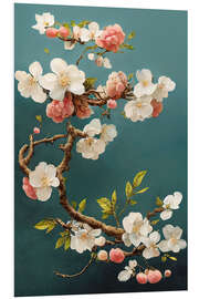 Foam board print Floating Cherry Blossoms