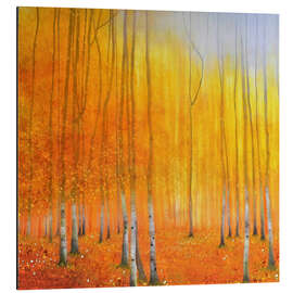 Magnettafel Schweigen ist Gold - Herbstwald