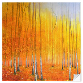 Wall sticker Silence is golden - Autumn forest