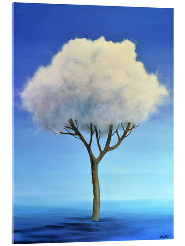 Stampa su vetro acrilico Cloud tree in the water II