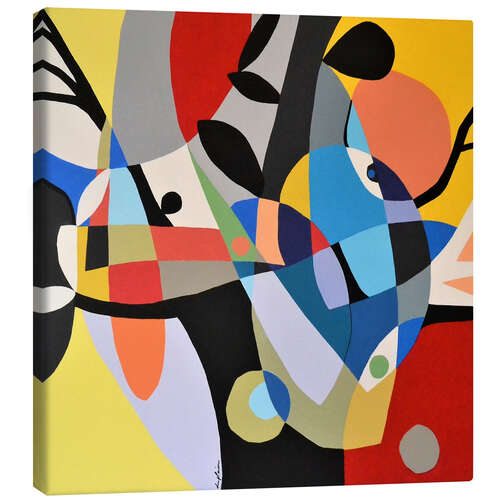 Canvas print Eulogy of colours - Geometric composition