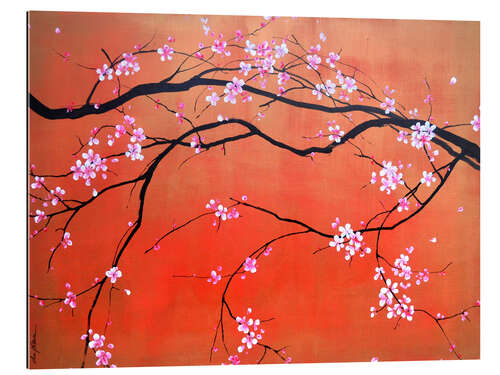 Galleritryk Ark Sakura - Cherry branches on red