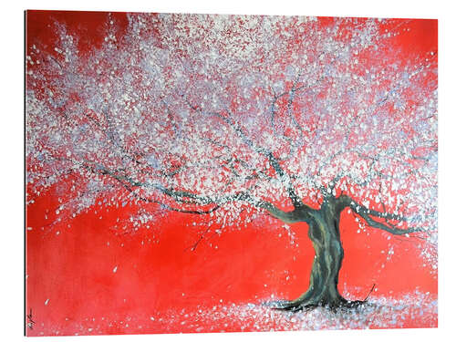 Gallery print White tree on red