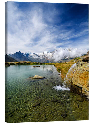 Quadro em tela Mischabel mountain range from Kreuzboden, Switzerland