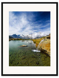 Framed art print Mischabel mountain range from Kreuzboden, Switzerland