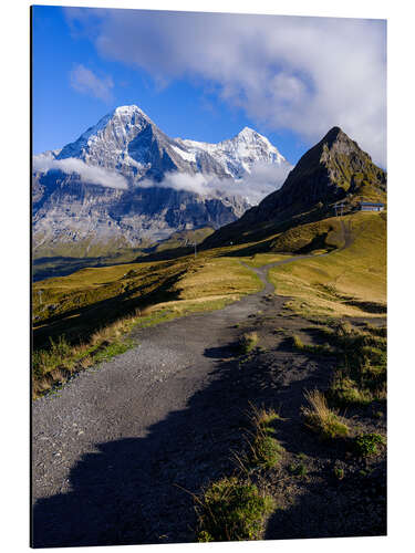 Cuadro de aluminio Pico de la montaña Eiger y Monch, Suiza