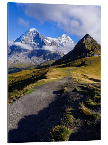 Gallery print Eiger and Monch mountain peak, Switzerland