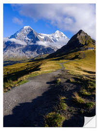 Sticker mural Eiger and Monch mountain peak, Switzerland