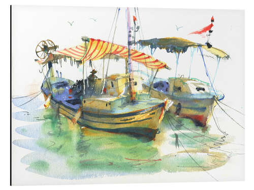 Tableau en aluminium Fishing boats